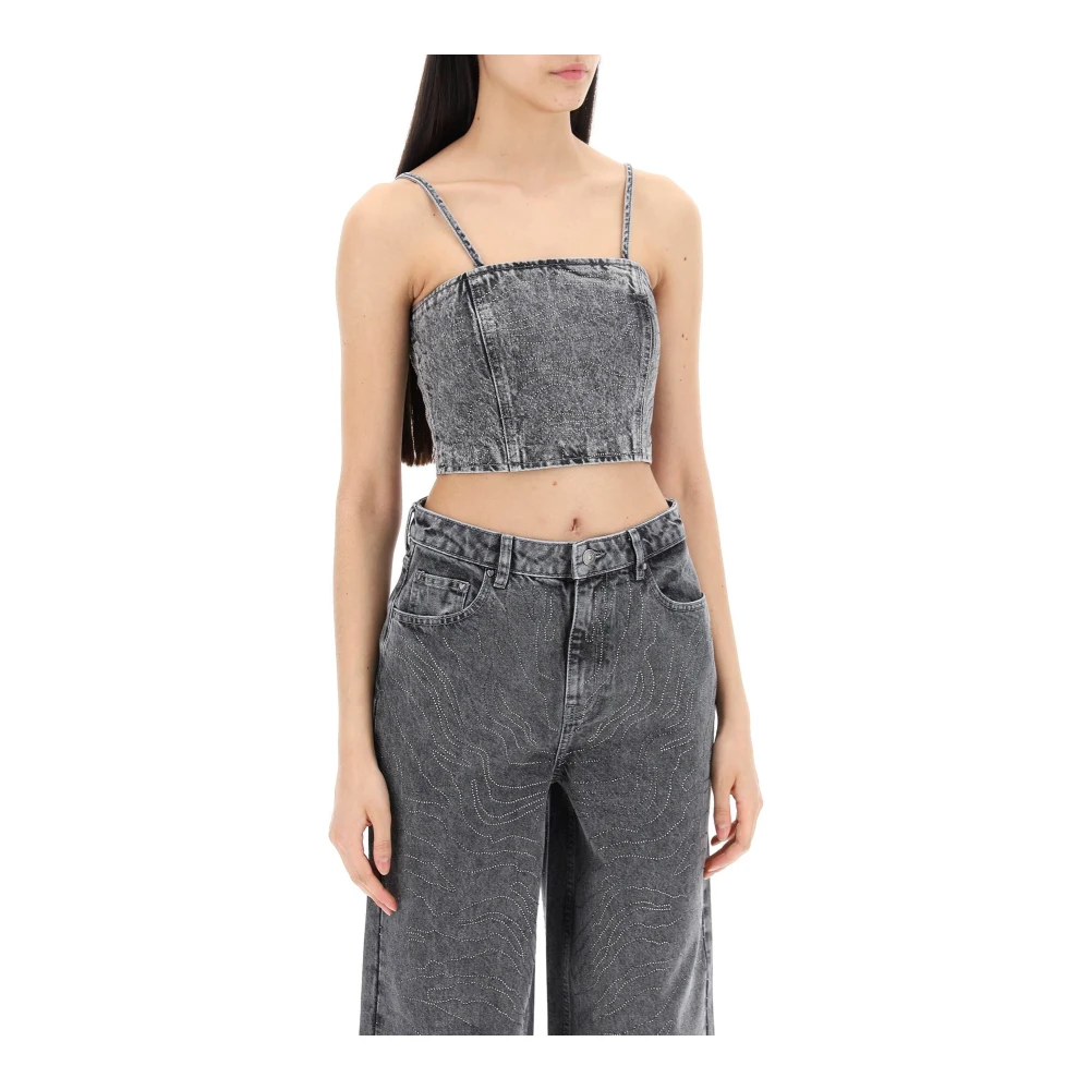Rotate Birger Christensen Mouwloze Top Gray Dames