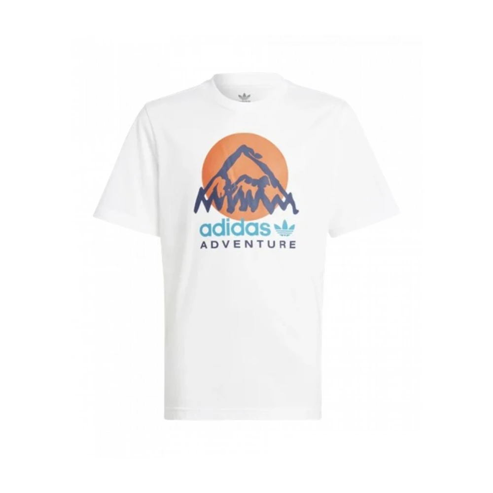 Adidas Originals Barn Bomull T-shirt Casual Stil White, Pojke