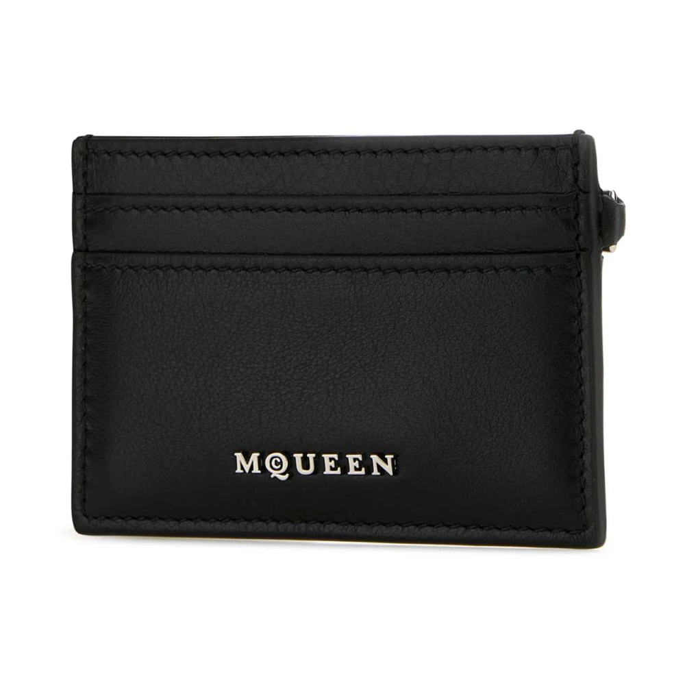 alexander mcqueen Leren Sling Kaarthouder Black Dames