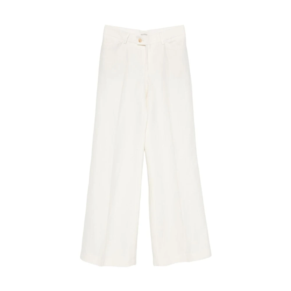 Closed Women's White Wide Trousers, W24 L32, Wide Trousers
