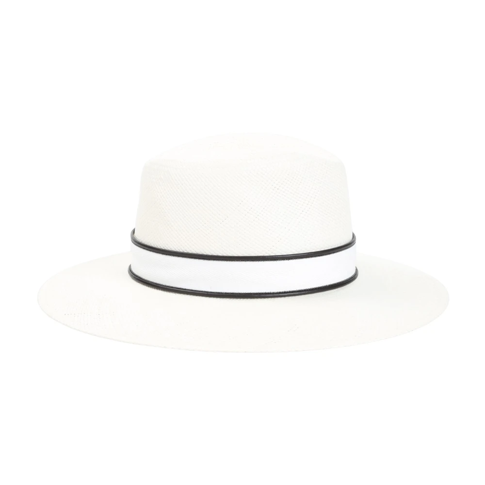 BRUNELLO CUCINELLI Witte Strohoed Elegant Mode Accessoire White Dames