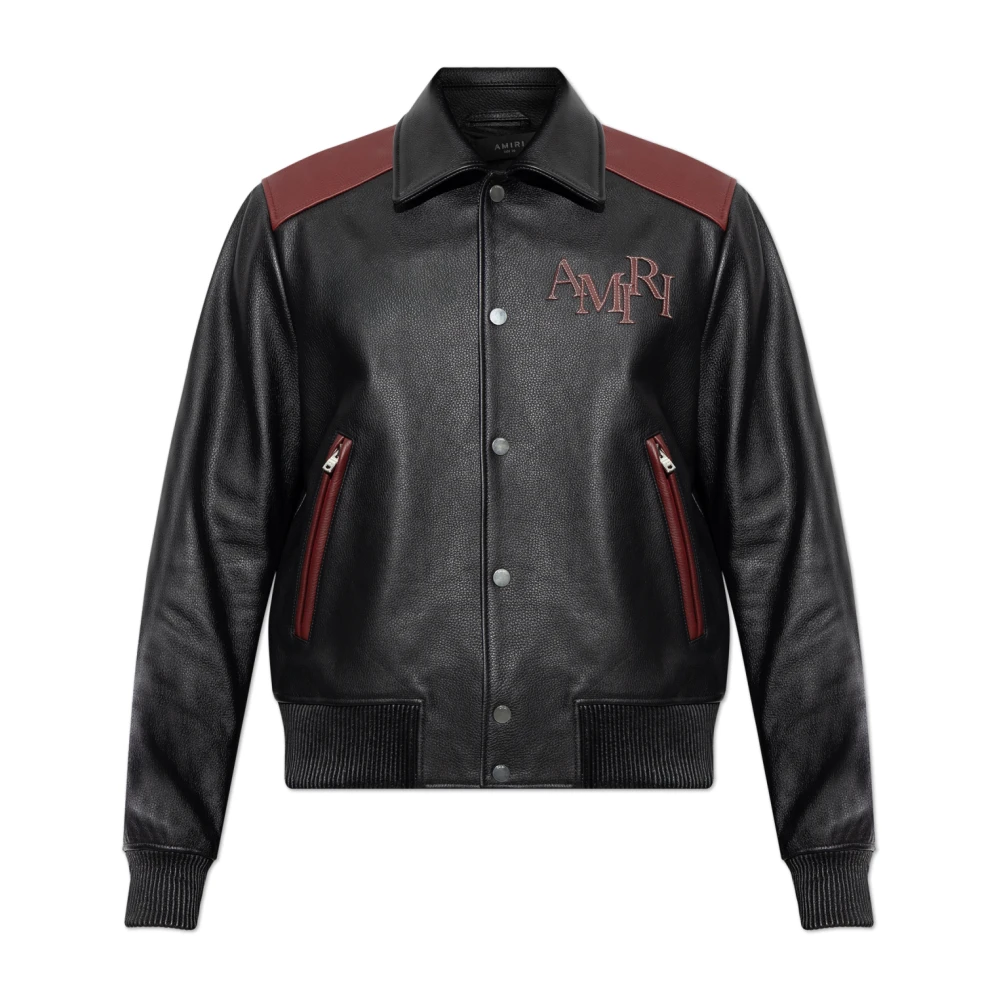 Amiri Leren jas Black Heren