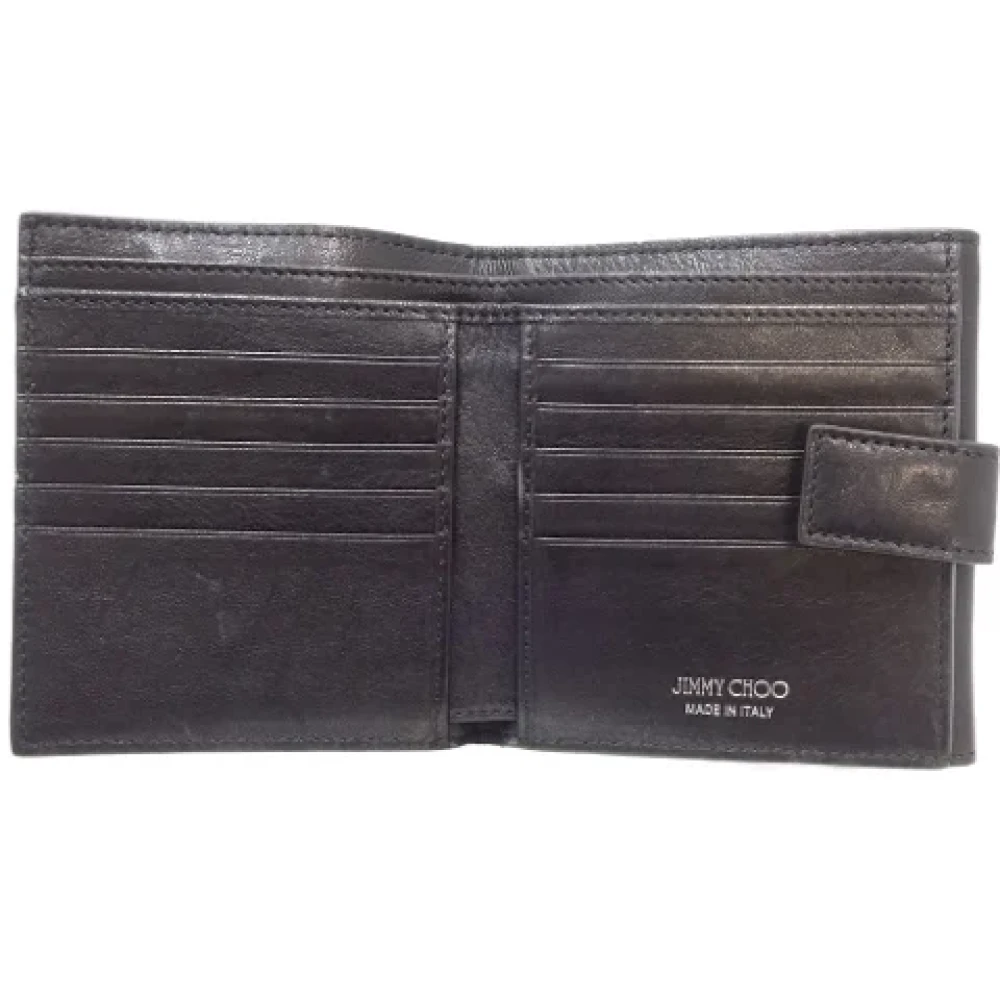 Jimmy Choo Pre-owned Leather wallets Black Dames