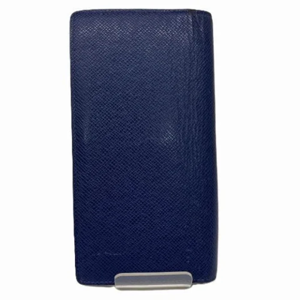 Louis Vuitton Vintage Pre-owned Leather wallets Blue Heren