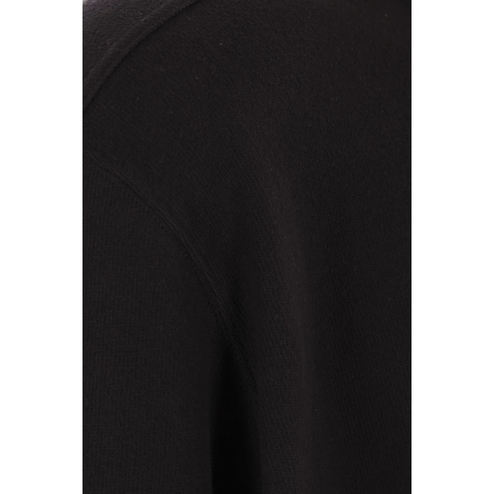 Moncler Zwarte Oversized Sweater met Logopatch Black Heren