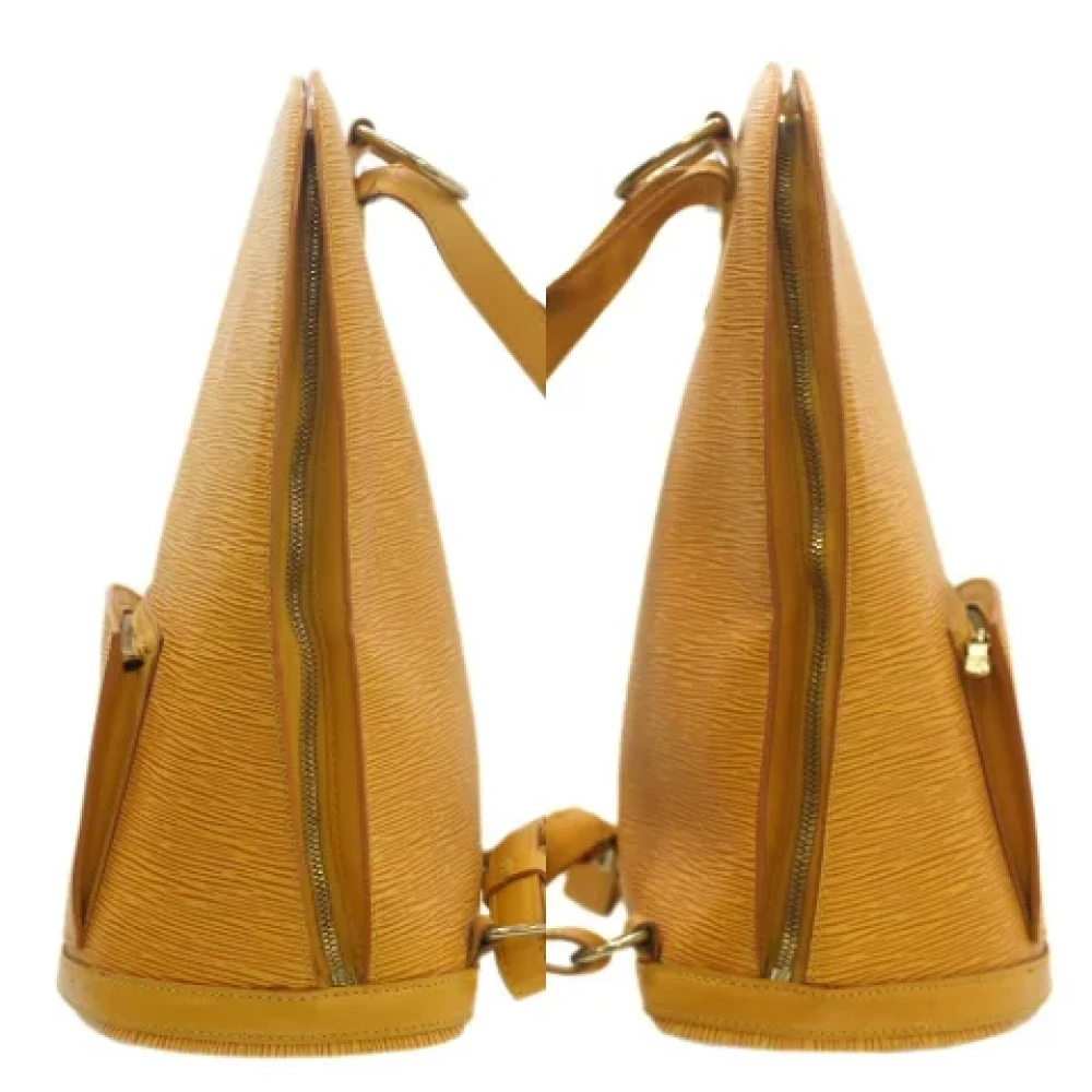 Louis Vuitton Vintage Pre-owned Silk backpacks Yellow Dames