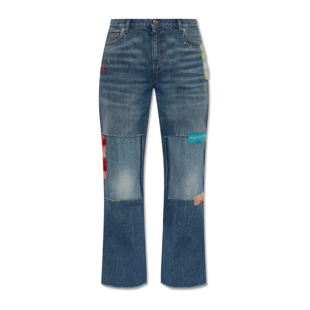 Marni Jeans met patches Blue Dames