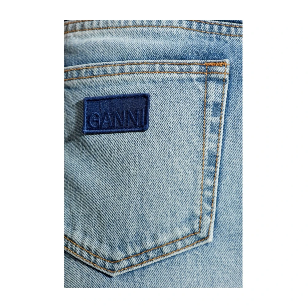 Ganni Heldere Blauwe Denim Jeans Blue Dames