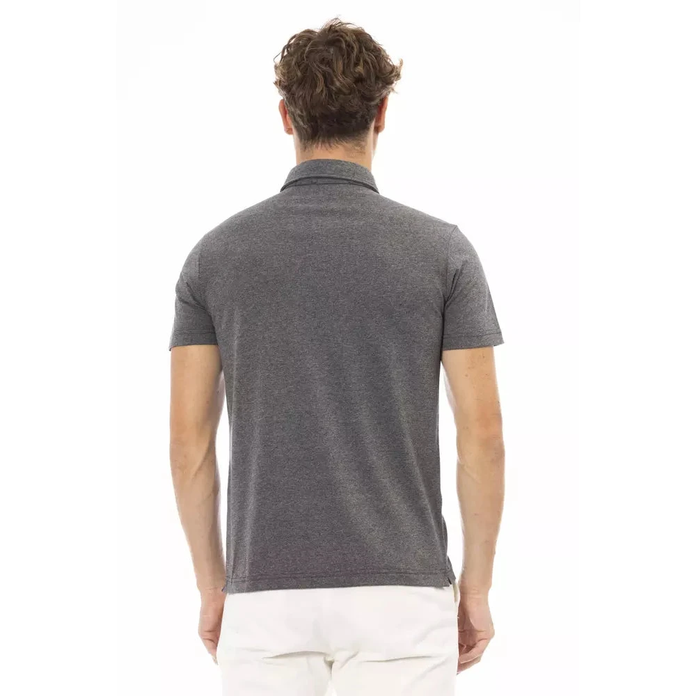 Baldinini Katoenen Piqué Polo Gray Heren