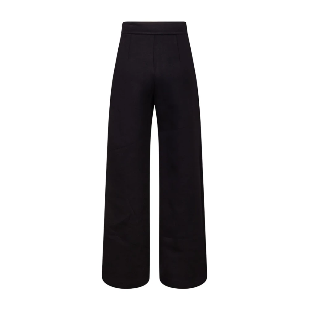 Max Mara Tijdloze Zwarte Broek Rechte Snit Black Dames