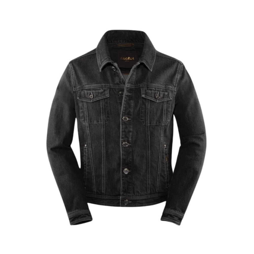 Moorer Denim Jack Black Heren