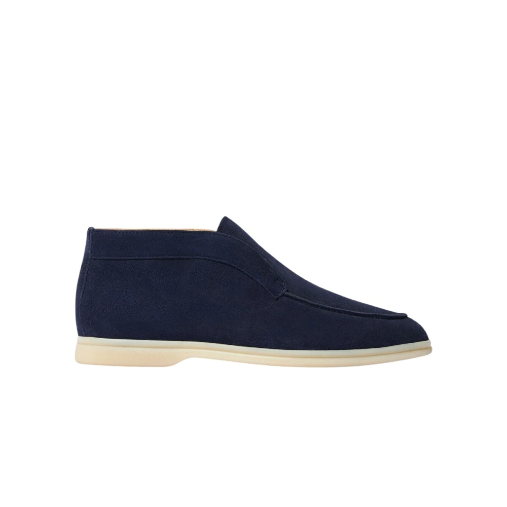 Scarosso Blue Ankle Boots, Male, 12 Uk, Leonardo Suede Ankle Boot