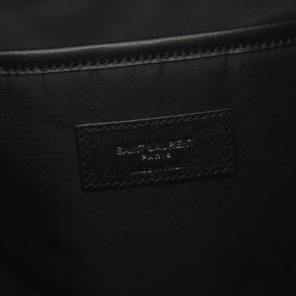 Yves Saint Laurent Vintage Pre-owned Canvas backpacks Black Dames