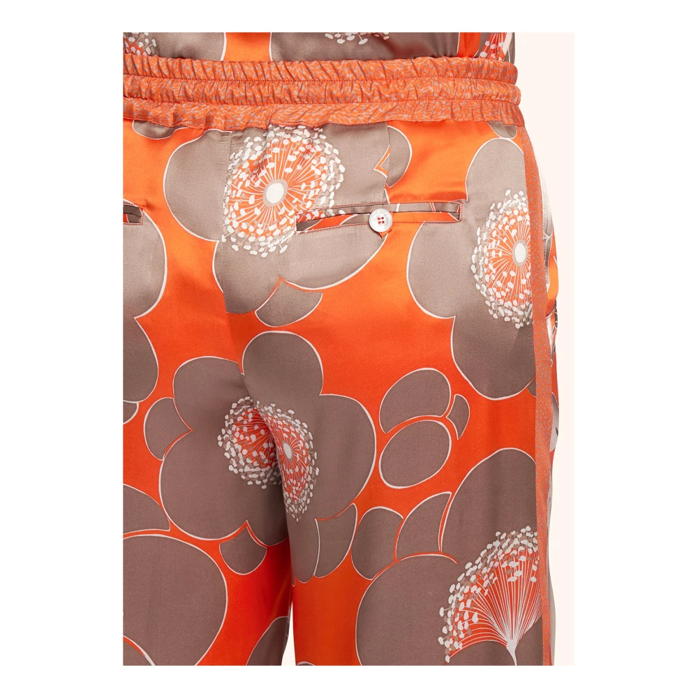 Kiton Wide Trousers Orange Dames