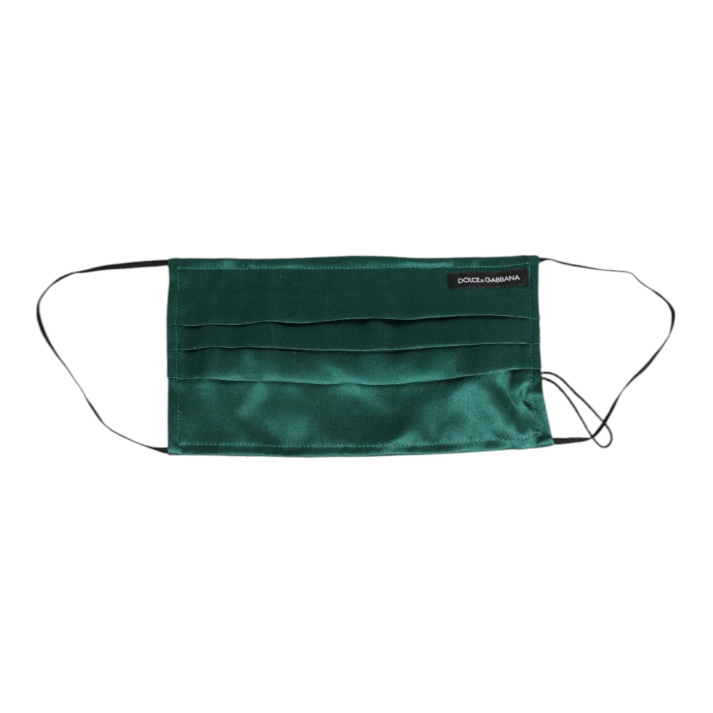 Dolce & Gabbana Unisex Green Accessories, One Size, Pleated Face Mask