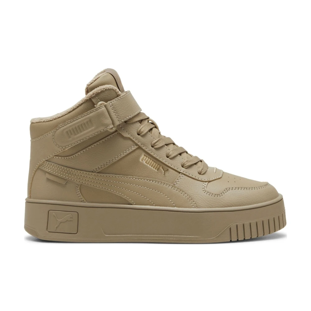 Puma Lace-Up Boots, Female, 3 Uk, Street Ankle Boots For Women Beige