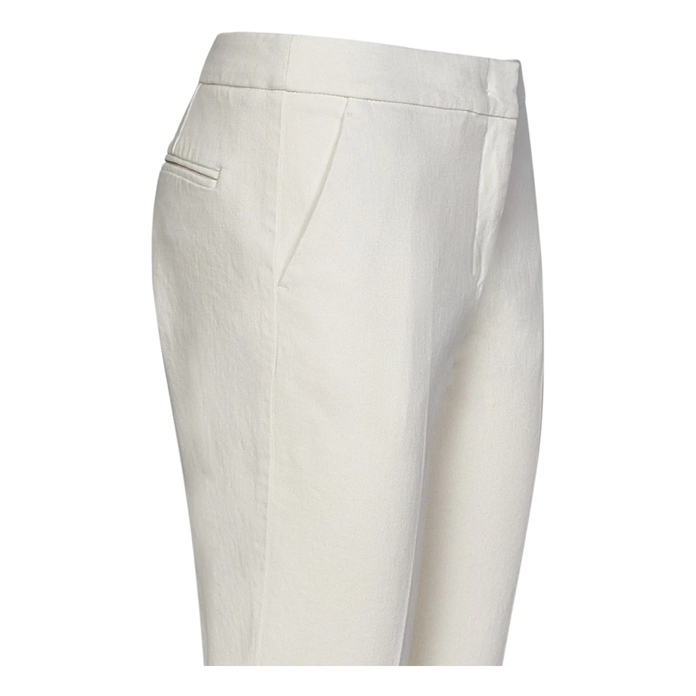 Drumohr Witte Broek met Amerikaanse Zakken White Dames