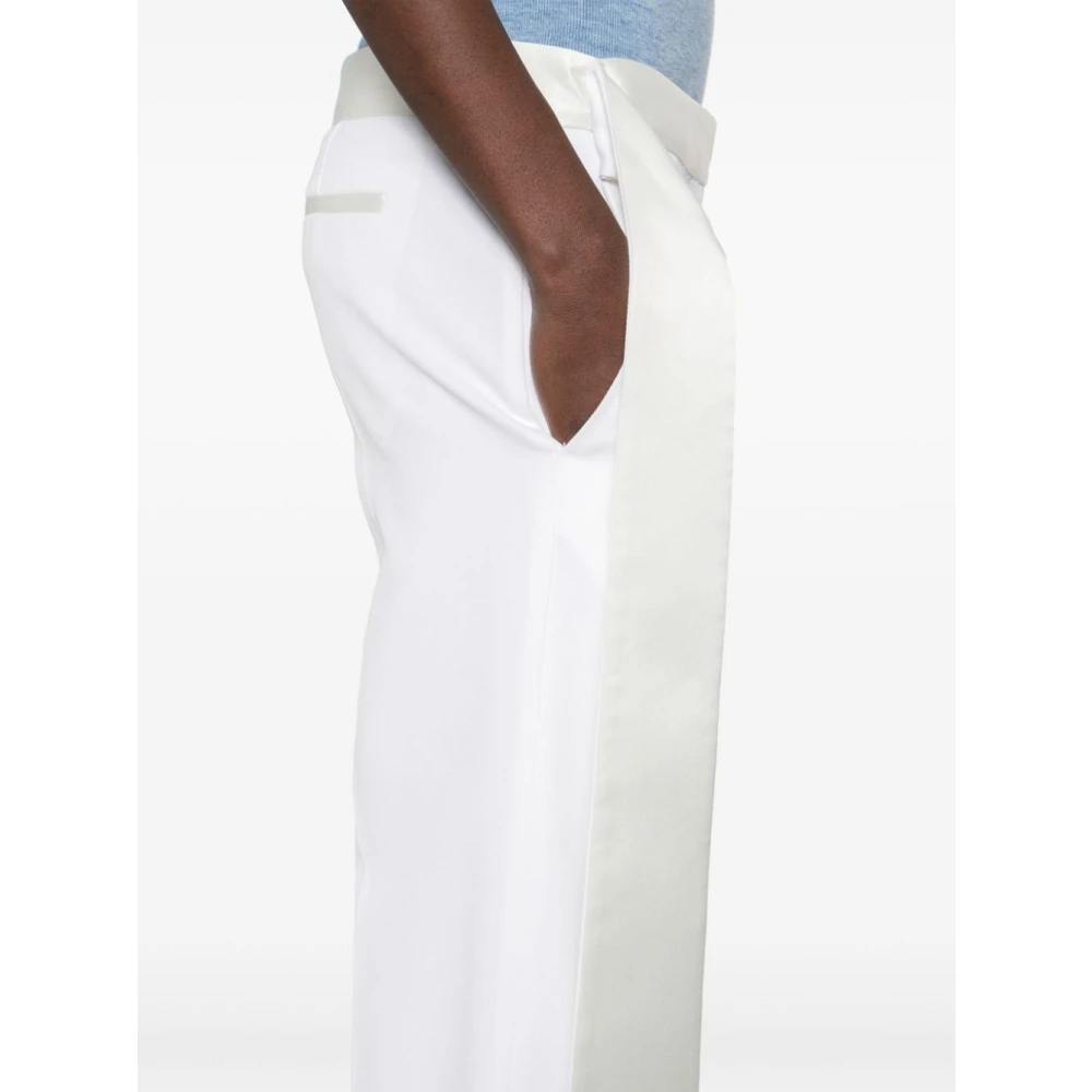 Victoria Beckham Witte elegante broek White Dames