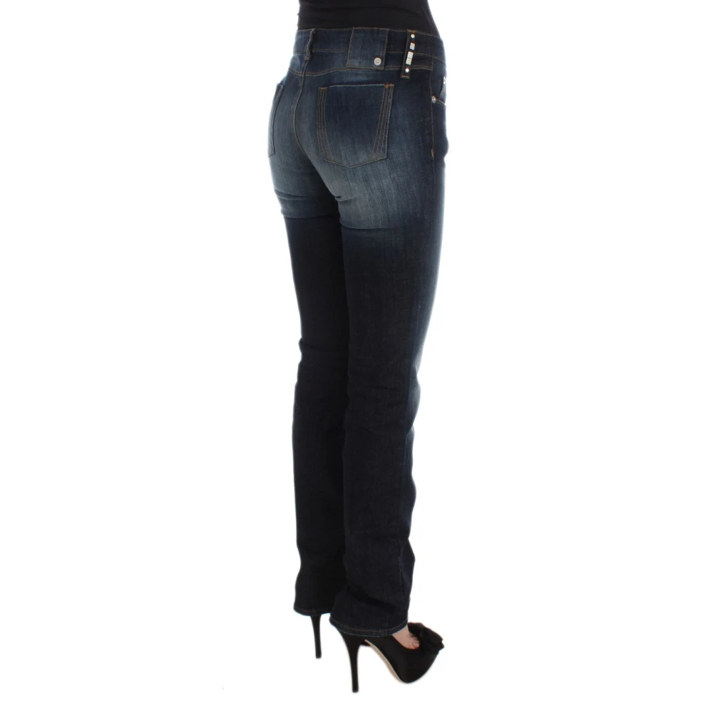 Costume National Slim Fit Blauwe Designer Jeans Blue Dames