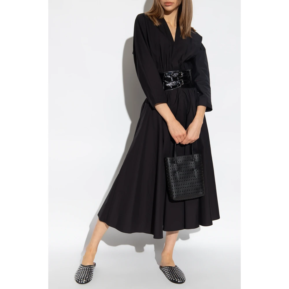 Alaïa Jurk met elastische tailleband Black Dames