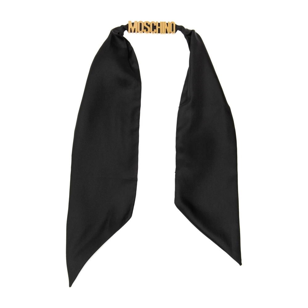 Moschino Zijden sjaal Black Dames