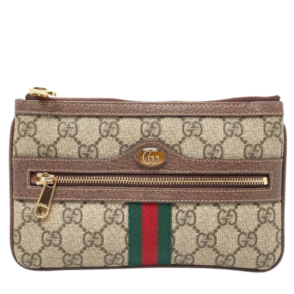 Gucci Vintage Pre-owned Coated canvas clutches Multicolor Dames