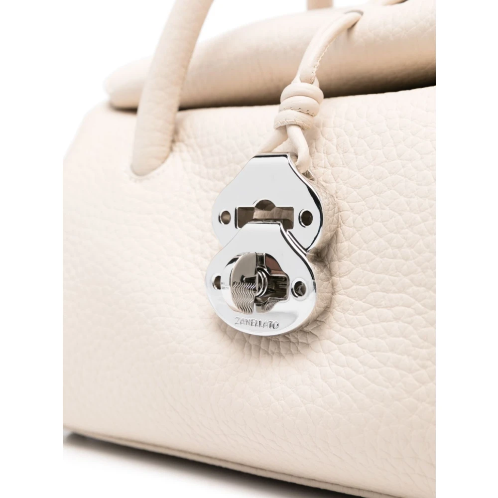 Zanellato Witte tassen met twist-lock sluiting White Dames