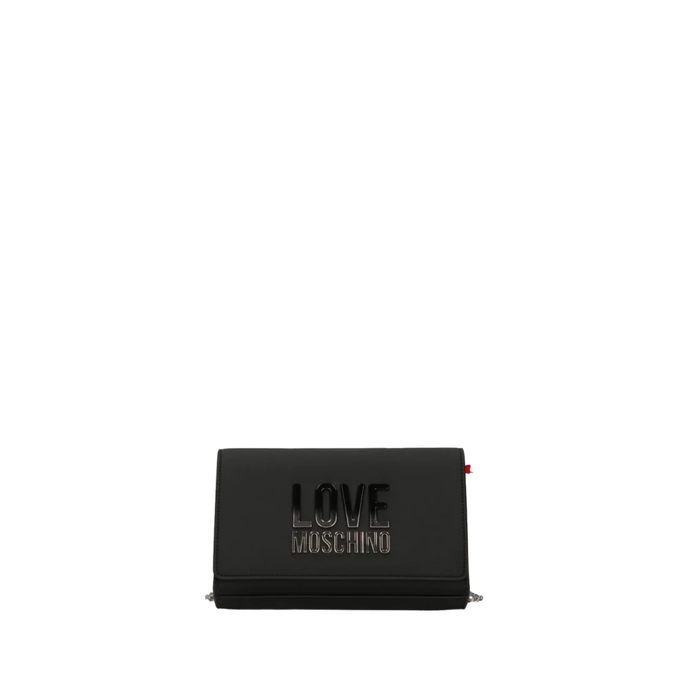 Moschino Zwarte Schoudertas Elegant en Verfijnd Black Dames
