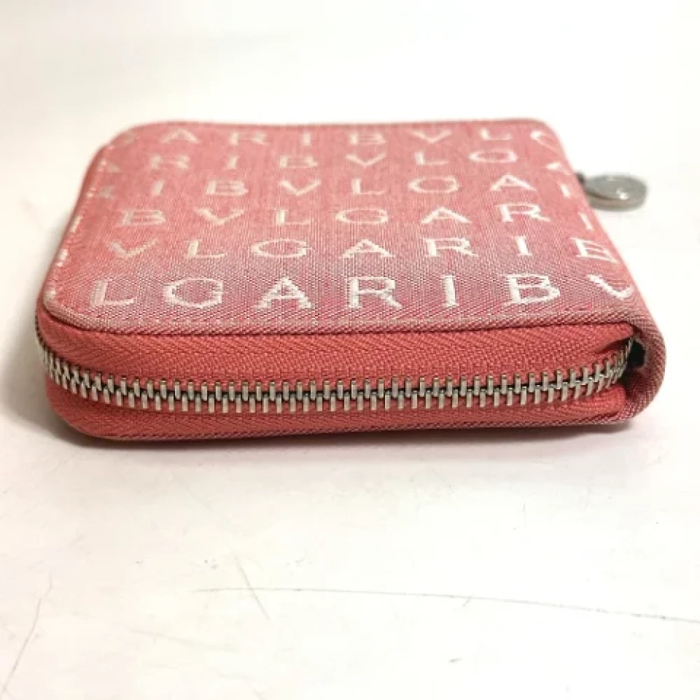 Bvlgari Vintage Pre-owned Fabric wallets Pink Dames