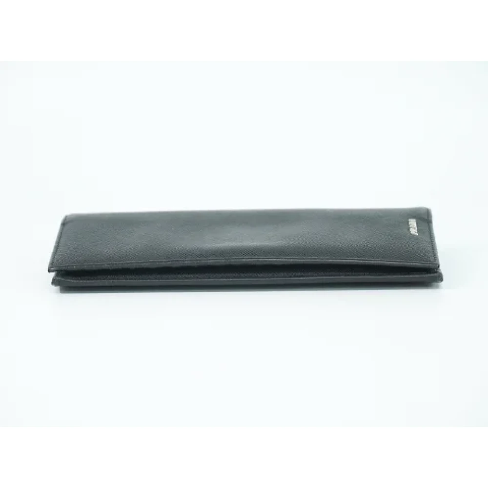 Prada Vintage Pre-owned Leather wallets Black Dames