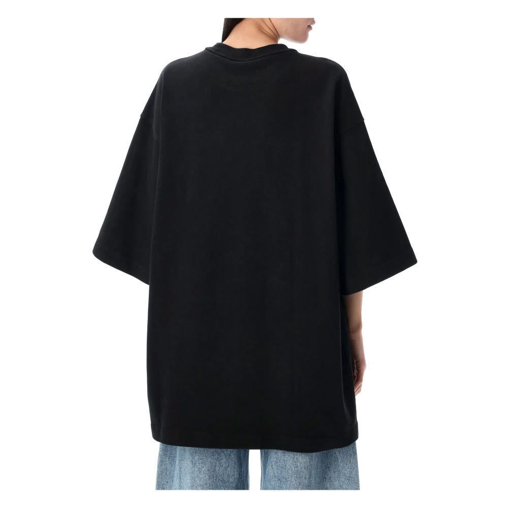 alexander wang Zwart Gewassen Oversized T-shirt Black Dames