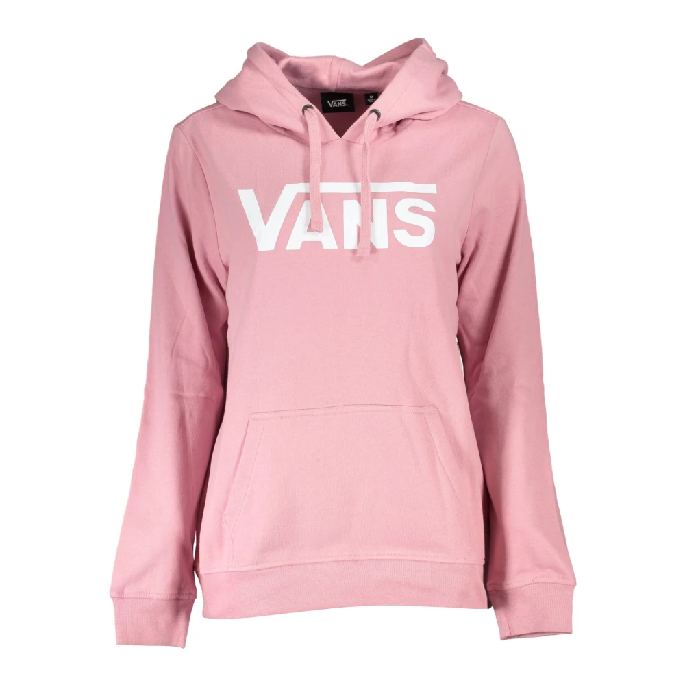Vans Roze hoodie met centrale zak en print Pink Dames