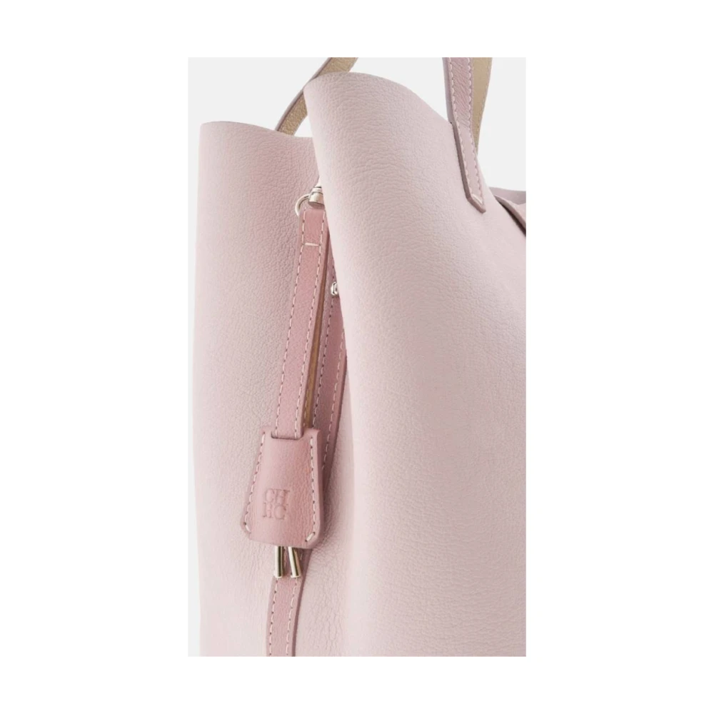 Carolina Herrera Vergrendeld M Matryoshka Leren Handtas Pink Dames