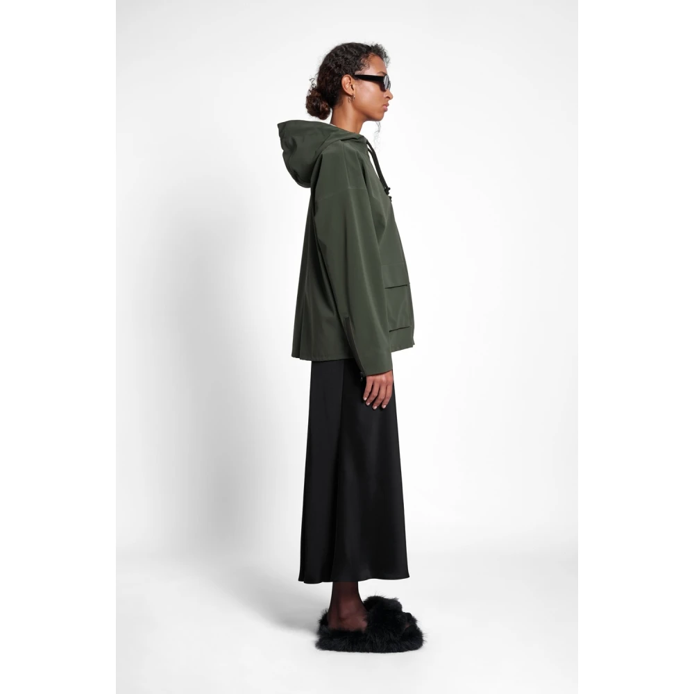 Stutterheim Matte Zip Regenjas Green Dames
