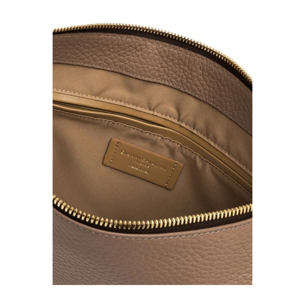 Gianni Chiarini Vintage stijl leren handtas duifgrijs Brown Dames