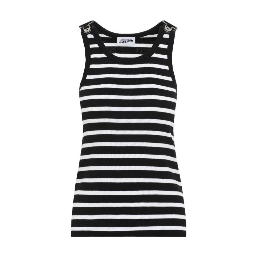 Jean Paul Gaultier Zwart Gestreepte Tanktop Black Dames