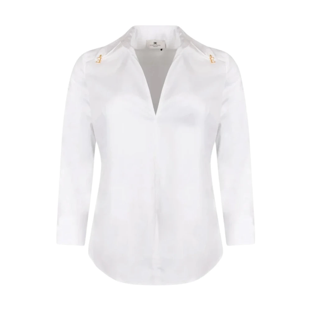 Elisabetta Franchi Donna Bianco Camicette S, New, - Immagine 1
