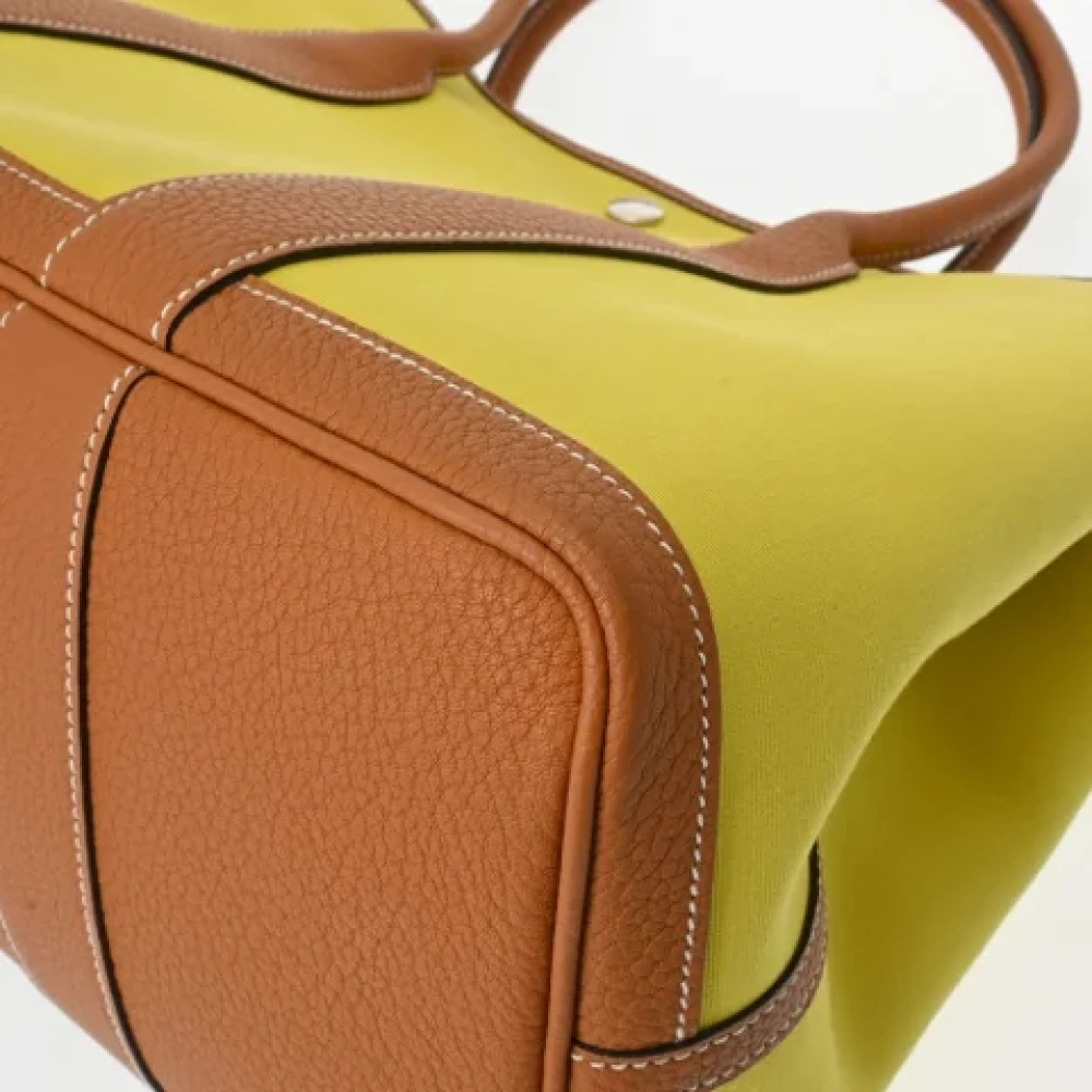 Hermès Vintage Pre-owned Leather handbags Yellow Dames