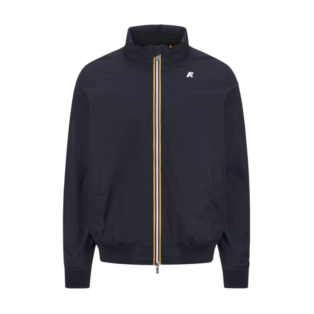 K-Way Men's Blue Amaury Stretch Nylon Jersey - Bomber Jackets - Xl - Jackets