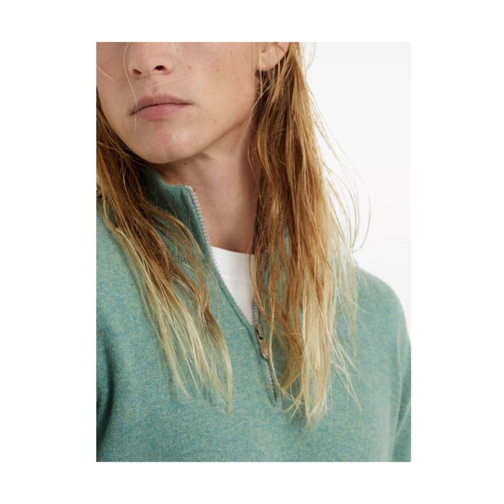 BRUNELLO CUCINELLI Jade Groene Kasjmier Gebreide Trui Green Heren