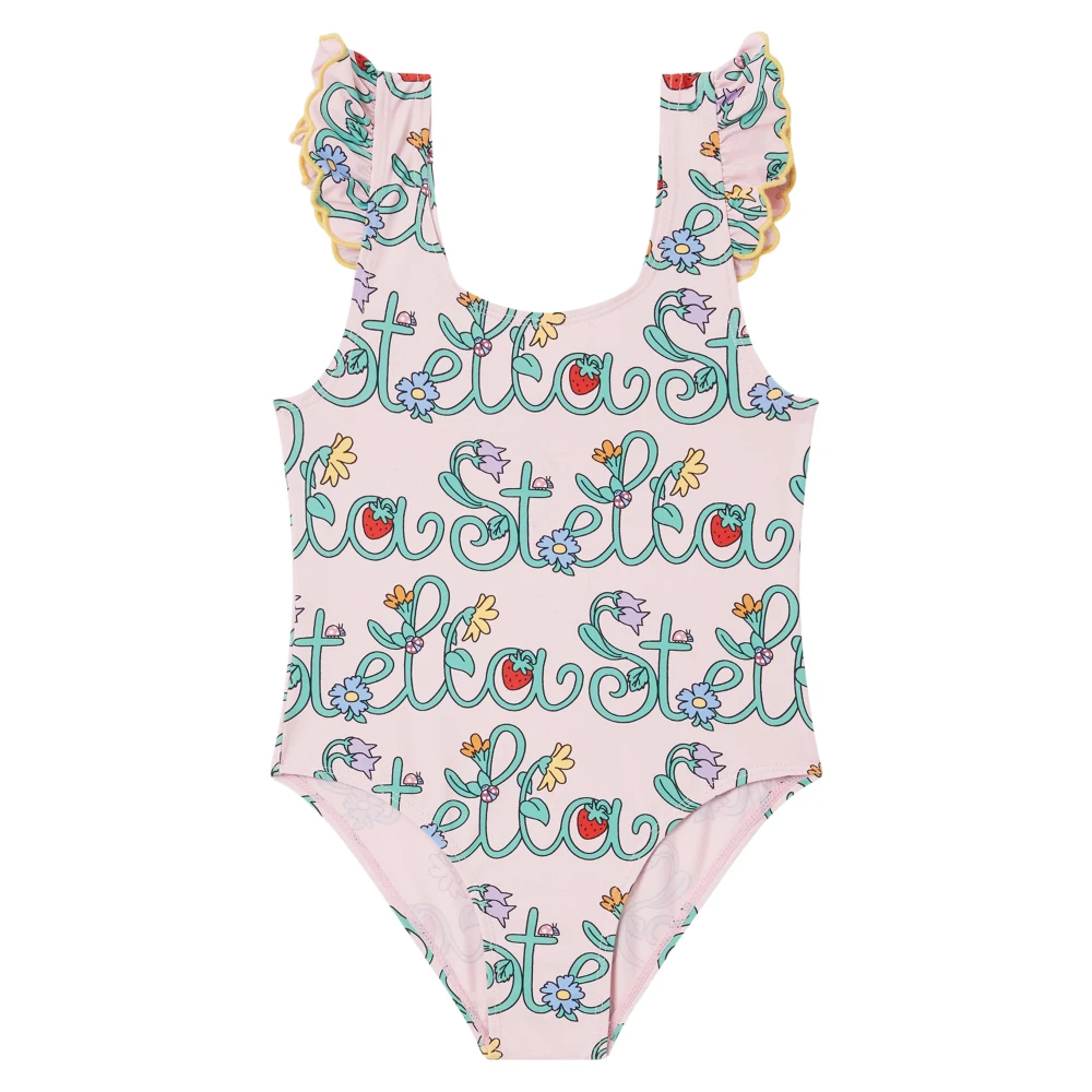 Stella Mccartney Girls Multicolor Kids Swimsuits, 6 Y, Flower Logo Swimsuit