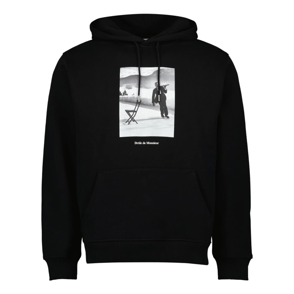Drole De Monsieur Black Hoodies, Male, Xs, Slogan Hoodie