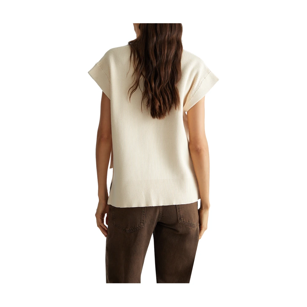 Liu Jo Beige Modieuze Rits Jas Beige Dames
