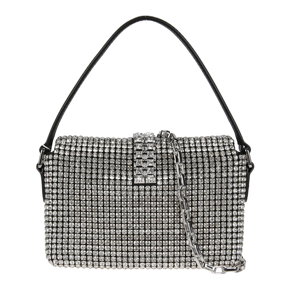 Self Portrait Schitterende Chainmail Mini Tas Gray Dames
