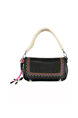 black-polyethylene-handbag-with-removable-shoulder-strap