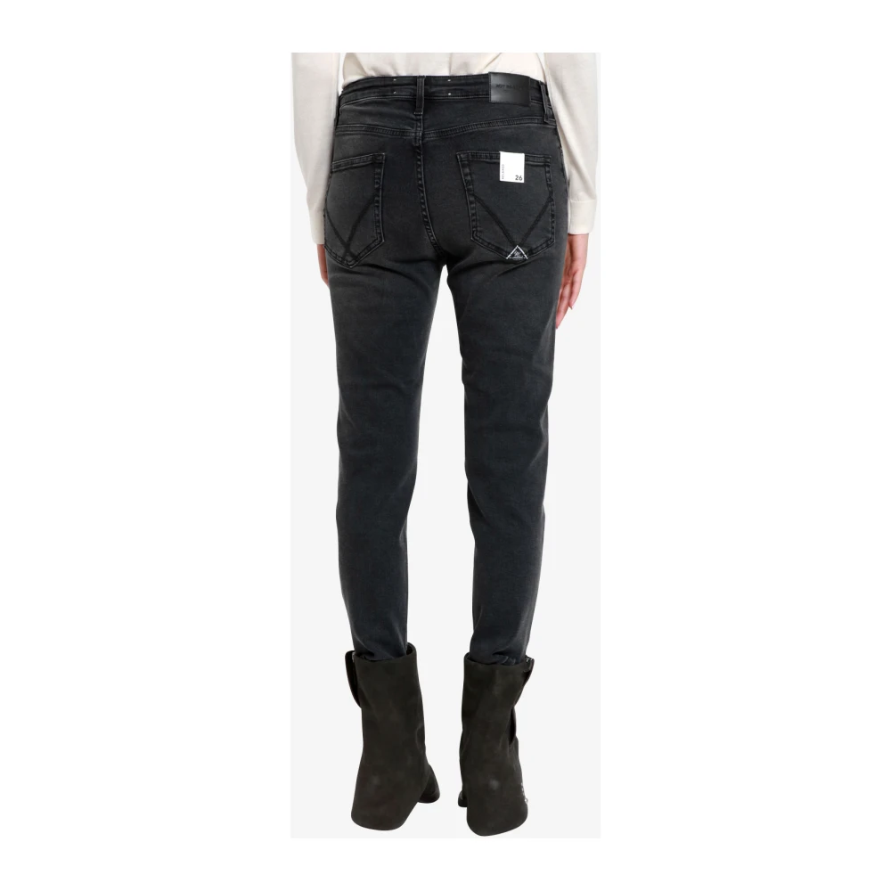 Roy Roger's Denim Jeans met Salpa Appliqué Black Dames