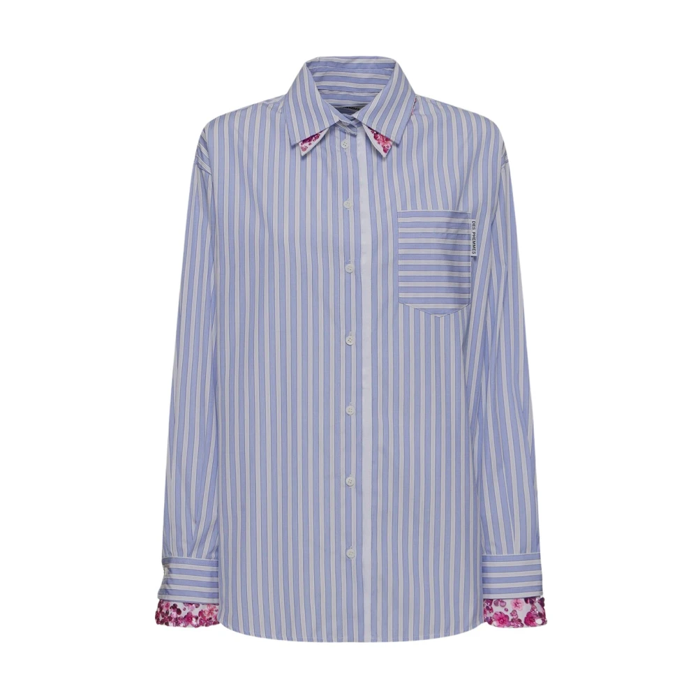 DES Phemmes Katoenen Oversized Shirt Blue Dames