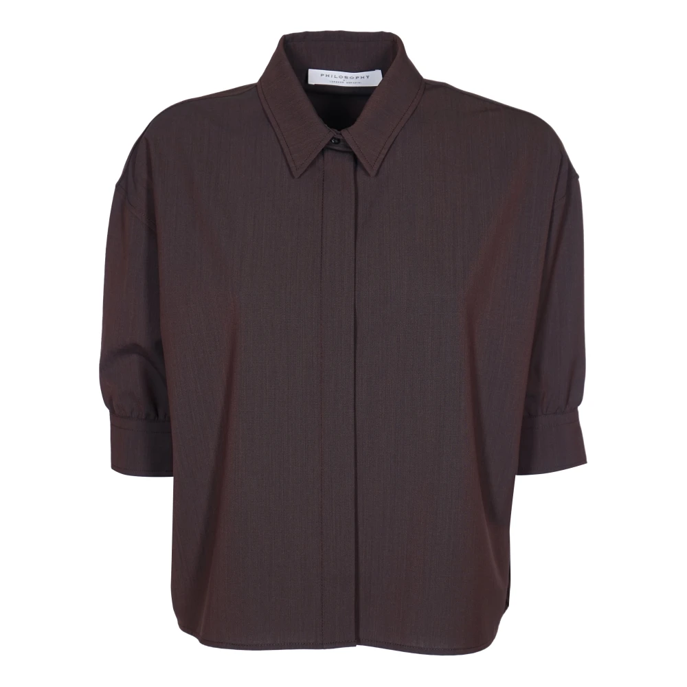 Philosophy di Lorenzo Serafini Bruine Herenshirts Brown Dames