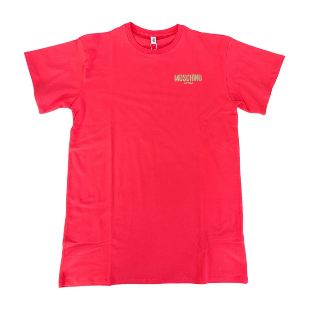 Moschino Femme Rose Tops, Taille: 36 Fr T-Shirt En Coton À Manches Courtes