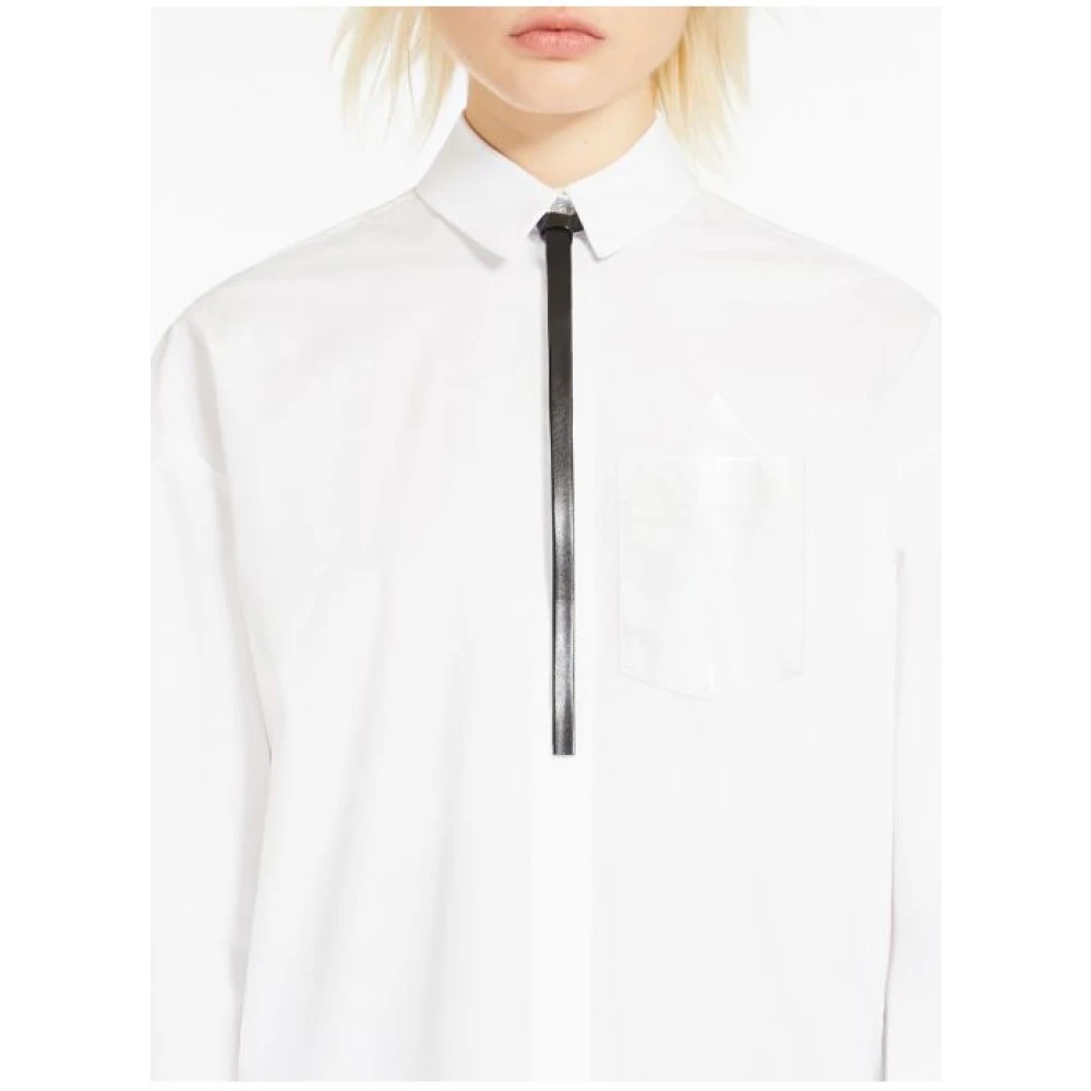 SPORTMAX Oversized Wit Poplin Shirt White Dames